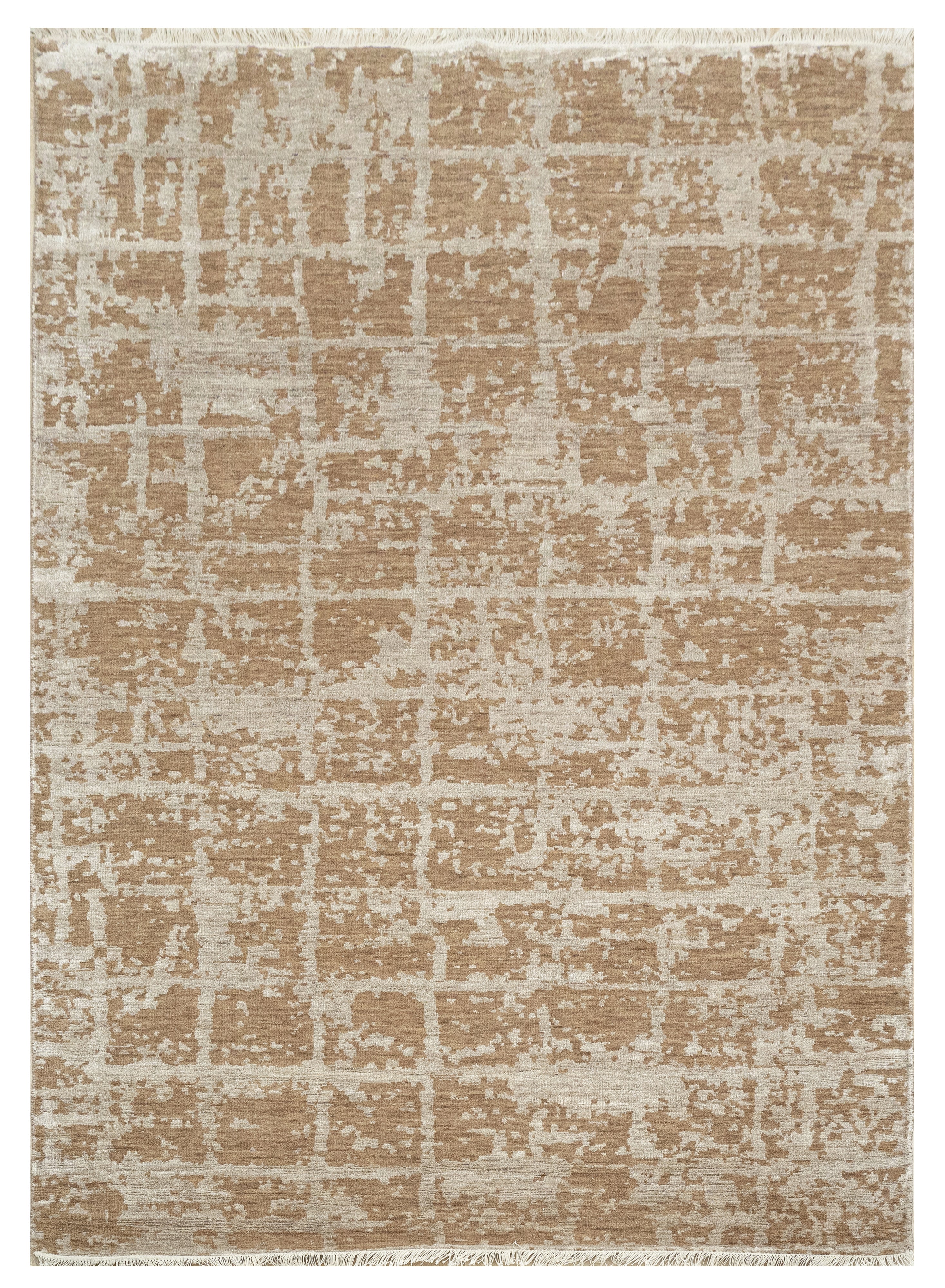 Handknotted Carpet DIA- 991 CHECK,  Beaver & Grullo